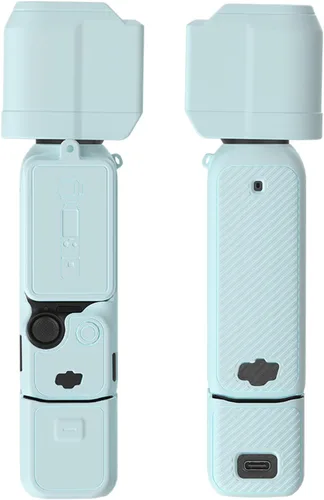 Vista 4 de Funda protectora de silicona para DJI Osmo Pocket 3 Funda de silicona Funda protectora Gimbal de mano Accesorios de cámara de acción (azul)