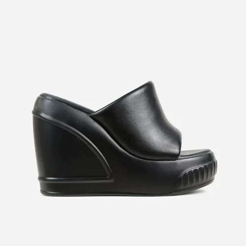 Vista 2 de Juliet Holy Sandalias de plataforma para mujer, puntera abierta, ligeras, sin espalda, sandalias deslizantes