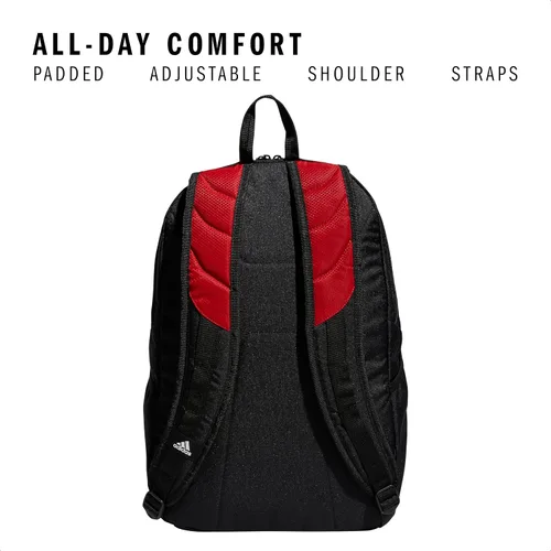 Vista 5 de adidas Stadium 4 Soccer Backpack – Team Sports Bag with Ball Pocket, 36L Rojo poder/3.0