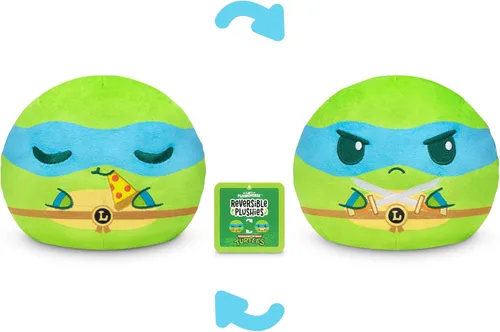 Vista 3 de TeeTurtle TMNT Leonardo - Peluche reversible de 6 pulgadas