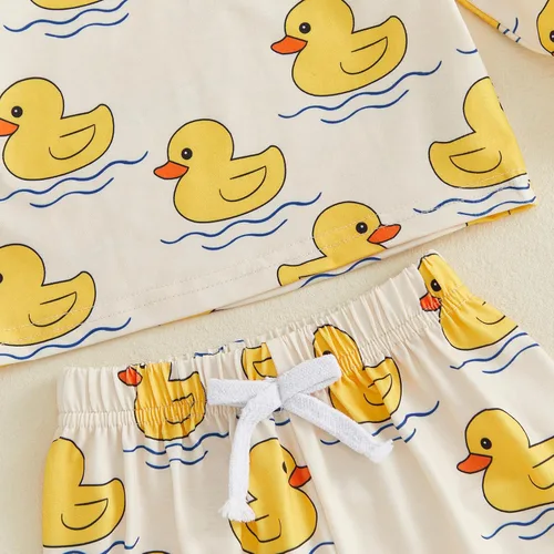 Vista 6 de 6, 12, 18, 24 meses, 2, 3, 4T, ropa de bebé, camisa de manga larga, pantalones de cintura elástica, conjunto de trajes de otoño Amarillo