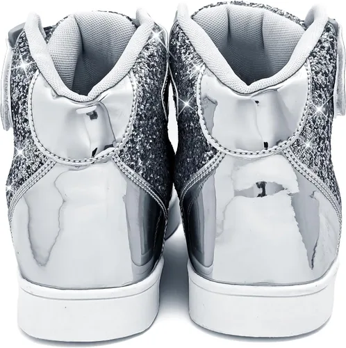 Vista 3 de Wooowyet Zapatos con purpurina para niños y niñas, regalo para fiestas, cumpleaños, Navidad, Halloween