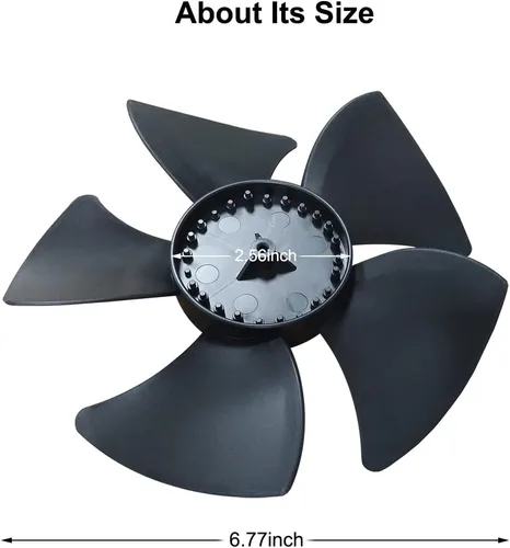 Vista 3 de Hoja del ventilador del motor del condensador del refrigerador W10156818 para Whirlpool Kenmore Sears Jenn-Air Amana Reemplazar AP4323896 1454592
