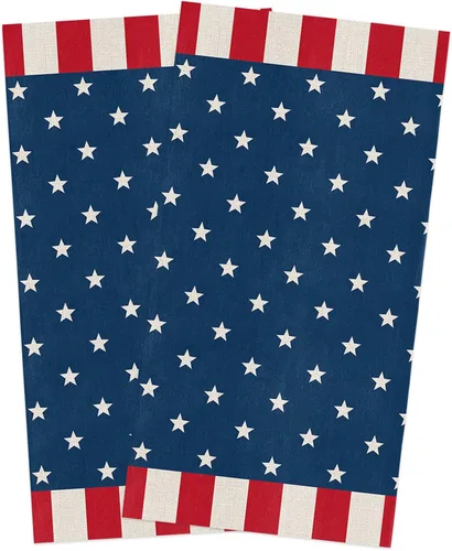 Vista 8 de Toallas de cocina patrióticas del 4 de julio, paños de limpieza de microfibra con estrella de la bandera americana, toallas de cocina, baño, toallas