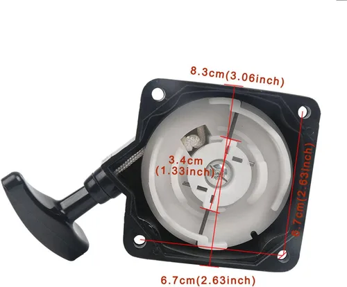 Vista 5 de HIFROM Arrancador de arranque de retroceso con cuerda de arranque de retroceso compatible con Earthquake E43 E43CE E43WC MD43 Earth Auger Viper MC43