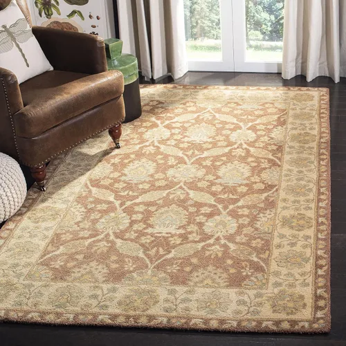 Vista 10 de SAFAVIEH Antiquity Collection AT315A - Alfombra de pasillo de lana oriental tradicional de primera calidad, 2 pies 3 pulgadas x 8 pies, marrón