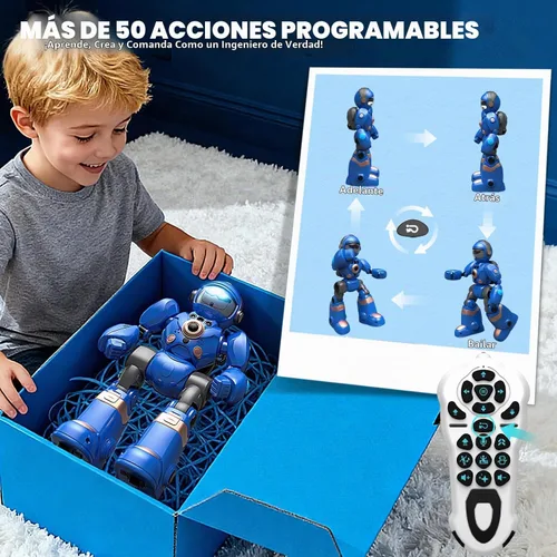 Vista 7 de Juguetes robot para niños de 3 a 8 años: robot de control remoto con hablar, programable, grabación de voz, canto, baile y control de gestos