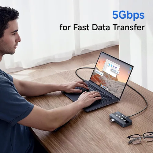Vista 5 de Cable Matters Cable corto micro USB 3.0 - 1,6 pies, cable de disco duro externo, cable USB A a micro USB B, compatible con discos duros externos