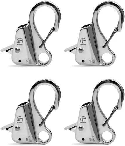 Vista 6 de Quick Release Boat Fender Clip Boat Bumper Clip Suitable for mooring ropes up to 3/8"-1" easy adjust the position of fender