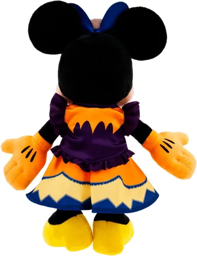 Vista 6 de Disney Store Peluche oficial de Minnie Mouse que brilla en la oscuridad para Halloween 2023, tamaño mediano de 15 pulgadas, edición festiva