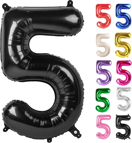 Vista 27 de Globo negro del número 0 de 40 pulgadas – globo número 0, decoraciones