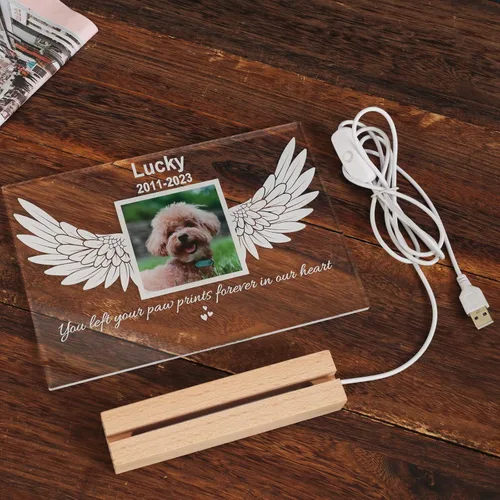 Vista 6 de Placa conmemorativa personalizada para fotos para mascotas, placa conmemorativa personalizada para mascotas, regalo de duelo de mascotas, regalo
