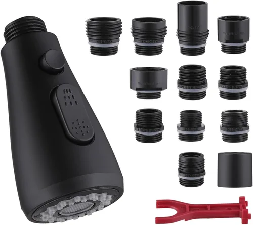 Vista 13 de Reemplazo de cabezal de grifo de cocina con 3 modos, cabezal rociador extraíble para grifo de cocina, reemplazo del rociador de fregadero de cocina