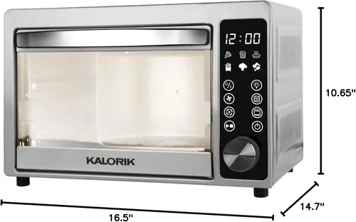 Vista 7 de Kalorik Horno tostador con freidora de aire digital de 22 cuartos de galón, acero inoxidable (AFO 52352 SS)
