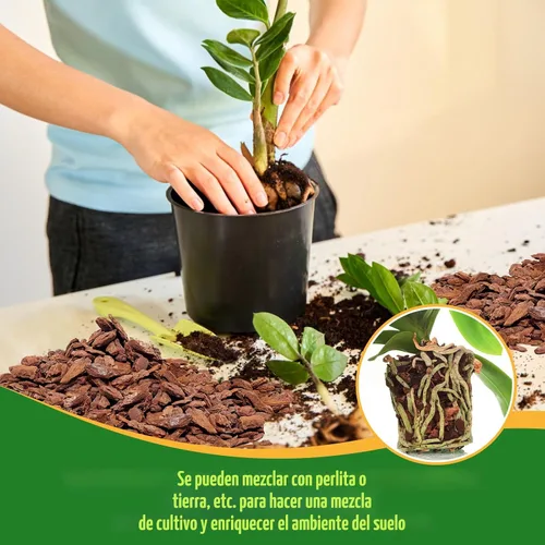 Vista 7 de Legigo Corteza Orgánica para Macetas de Orquídeas de 2 Cuartos de Galón - Mezcla Totalmente Natural de Corteza de Orquídea para Macetas, Astillas