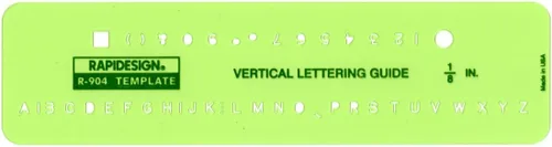 Vista 7 de Plantilla de letras y números verticales góticos, tamaño de 1 pulgada, 1 cada uno (R918)