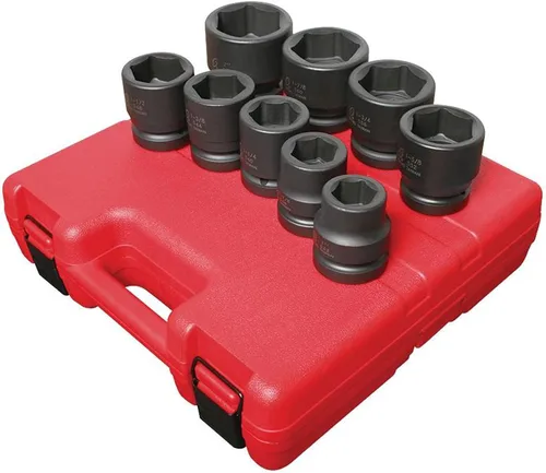 Vista 3 de SUNEX TOOLS 5699 Juego de llaves de impacto SAE Jumbo de 9 piezas de 1 pulgada (paquete de 2)