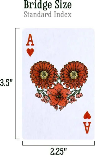 Vista 7 de Let's Play Bridge 6 barajas de cartas coloridas inspiradas en acuarela Índice especial de 4 colores de baja visión Juego familiar clásico