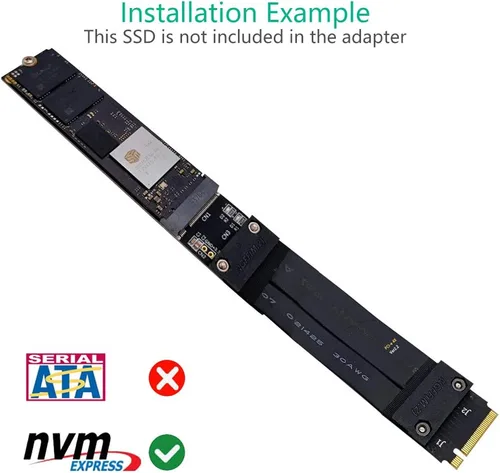 Vista 5 de HLT Extensor de cable de extensión SSD NVMe M.2 (NGFF) Key M PCIe3.0 x4 velocidad completa