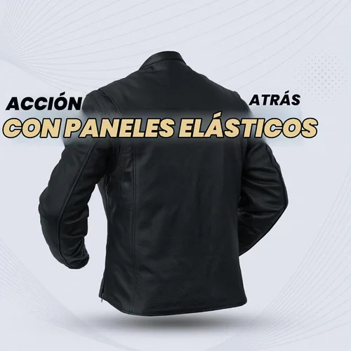 Vista 7 de Daniel Smart - Chaqueta de cuero negro para hombre, con cuello mandarín, con bolsillos interiores