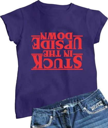 Vista 14 de Go All Out Camiseta para mujer Stuck in The Upside Down