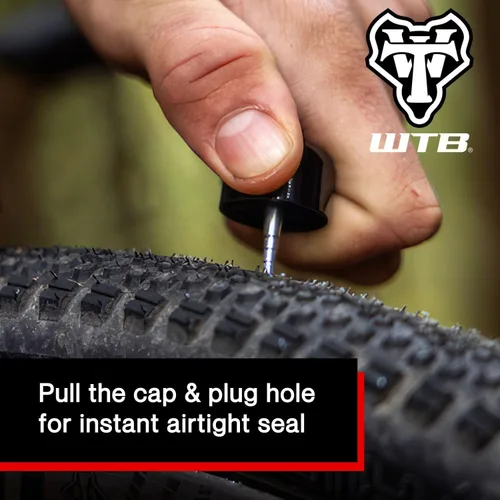Vista 3 de WTB Kit de reparación de neumáticos de bicicleta Rocket - Kit de enchufe fácil para neumáticos de bicicleta de montaña y grava sin cámara. Incluye