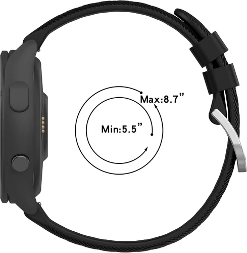 Vista 8 de Correa de silicona suave compatible con Garmin Forerunner 265/265S Smartwatch Sport Flexible Correa de muñeca para Garmin Forerunner 265/265S