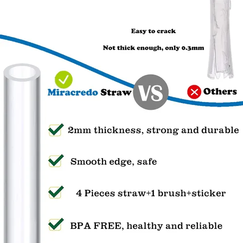 Vista 5 de 4 popotes de repuesto para botellas CamelBak Eddyy+ de acero inoxidable de 14 onzas, popotes de plástico duro y grueso de 4.17 pulgadas, incluye