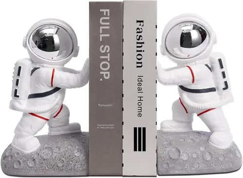Vista 8 de Sujetalibros de decoración espacial, divertidos extremos de libro de astronauta de resina para niños