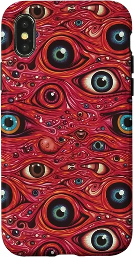 Vista 5 de iPhone 13 Weirdcore Dreamcore Horror Trippy psicodélico Estuche de globos oculares