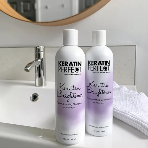 Vista 7 de Keratin Perfect Champú corrector de tono de queratina Brightener - 12oz