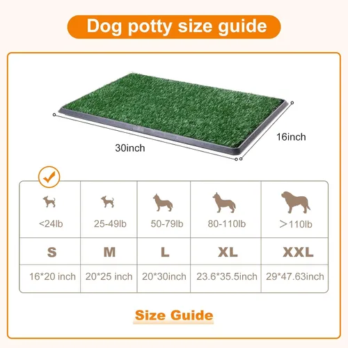 Vista 4 de LOOBANI Almohadilla de césped para perros con bandeja, 16 x 20 pulgadas