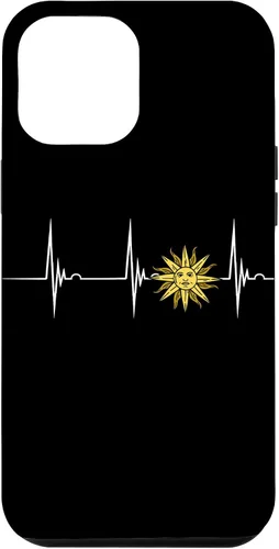 Vista 6 de Funda para iPhone 15 Uruguay Pride Heartbeat EKG Pulse Uruguay Flag Uruguay