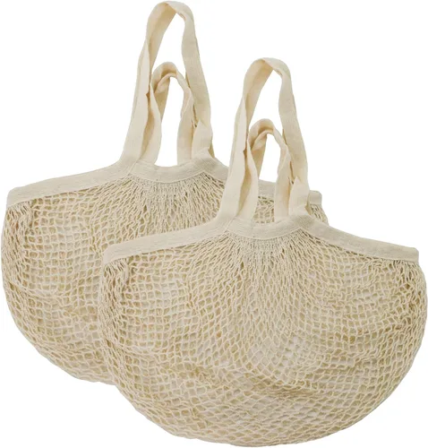 Vista 11 de Simple Ecology Bolsa de cuerda de doble asa de algodón orgánico resistente, Verde 2