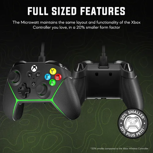 Vista 4 de Livewire Microwatt Controller (Black), Junior Wired Controller for Xbox Series XS, Xbox One, & Windows 1011