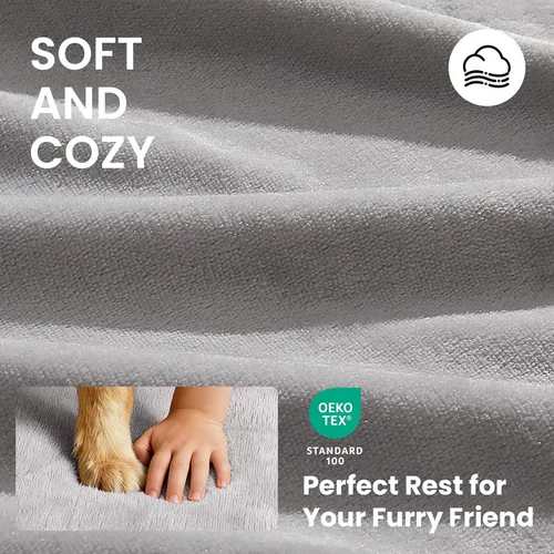 Vista 6 de OhGeni Cama ortopédica para perros pequeños, espuma viscoelástica 01-gris