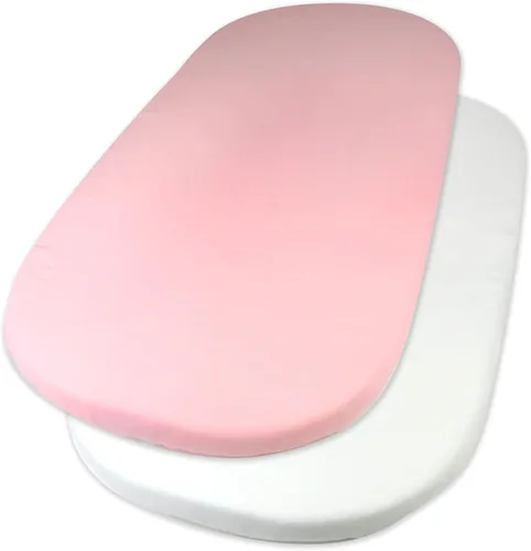 Vista 15 de HonestBaby Paquete de 2 sábanas de cuna de algodón orgánico, color blanco, talla única 2 Pack - blanco