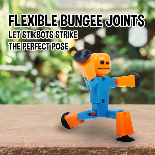 Vista 3 de Zing Stikbot - Juego de 6 figuras de acción coleccionables Stikbot, crea animación Stop Motion (los estilos pueden variar)