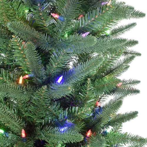 Vista 7 de Fraser Hill Farm - Árbol de Navidad delgado con doble LED de 7.5 pies LED dual multicolor y blanco cálido