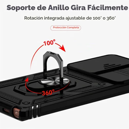 Vista 6 de Funda para Samsung Galaxy Note 20 Ultra con cubierta para lente de cámara, protector de pantalla HD, prueba de caídas de grado militar, soporte