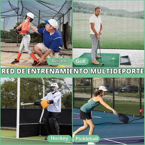 Vista 5 de Storgem Golf Batting Cage Net with Extra Striking Net, Frame NOT Included