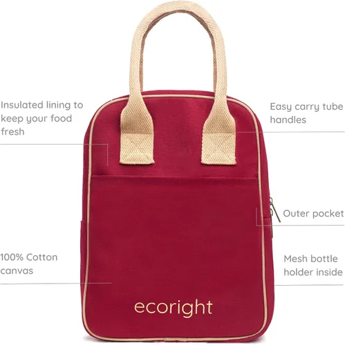 Vista 3 de Eco Right Lonchera aislada para mujer, lonchera de trabajo para hombres, adultos