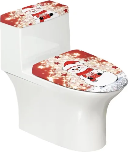 Vista 18 de Juego de 2 Fundas de Asiento de Inodoro con Hojas de Arce de Otoño, Juego de Fundas de Tapa de Tanque de Inodoro con Hojas de Arce Impresas