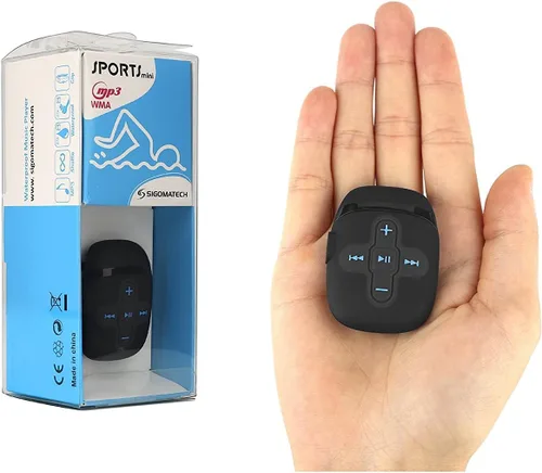 Vista 7 de Reproductor de MP3 impermeable para natación, auriculares subacuáticos con cable corto, MP3 impermeable natación bajo el agua 9.8 ft, función