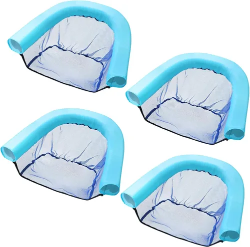 Vista 9 de Silla flotante de malla para adultos, silla flotante de piscina, flotador, silla de fideos, flotadores para accesorios de piscina y juguetes