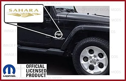 Vista 3 de Sahara Dunes - Calcomanías laterales para guardabarros para Jeep Wrangler Sahara Edition JK (2007-2018) (juego de 2) FJ4E4