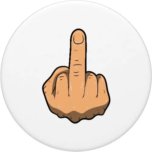 Vista 3 de Stick The Middle Finger Flipping The Bird RMMF PopSockets Grip and Stand for Phones and Tablets, Negro