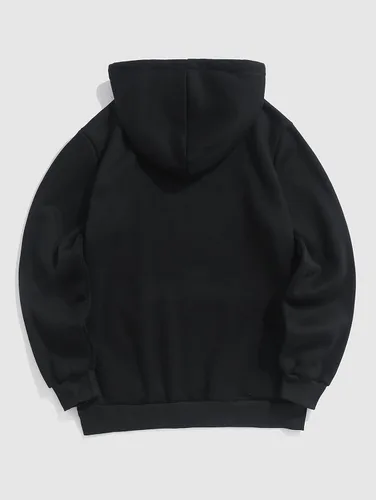 Vista 18 de ZAFUL Sudadera con capucha con cordón para hombre, unisex, de manga larga, sudadera casual