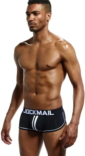 Vista 3 de JOCKMAIL Hombres Open Back Ropa interior Hombres Boxer Shorts Algodón Backless Boxer