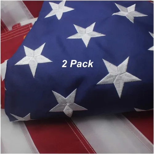 Vista 9 de World Flags Direct NYL-TUFF - Bandera estadounidense resistente de nailon de 300 denier de 10 x 15 pies con estrellas aplicadas, rayas cosidas